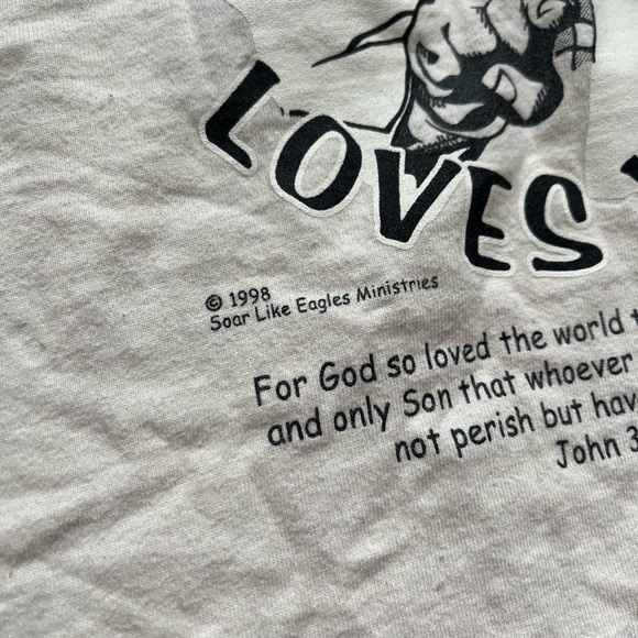 Vintage Albert Einstein T-Shirt / God Loves You / Large / 1998 - Picture 3 of 6